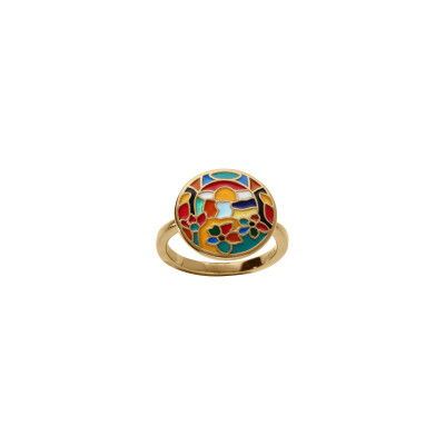 Bague en acier doré, taille 54