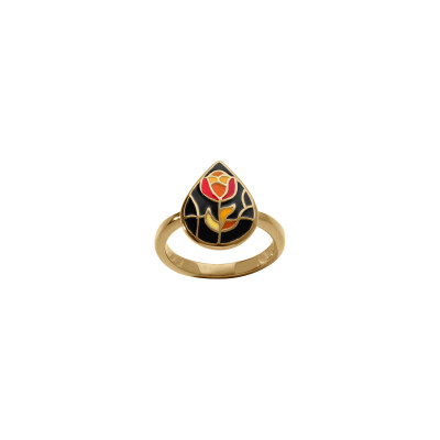 Bague en acier doré, taille 54