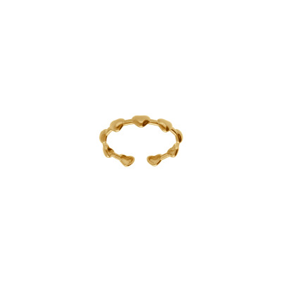 Bague réglable en acier doré
