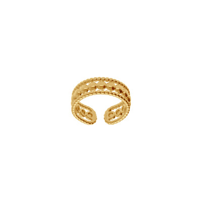 Bague réglable en acier doré
