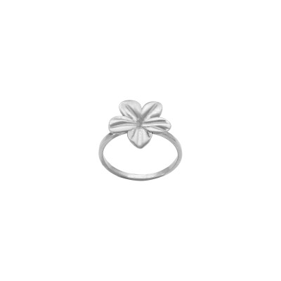 Bague fleur en acier, taille 54