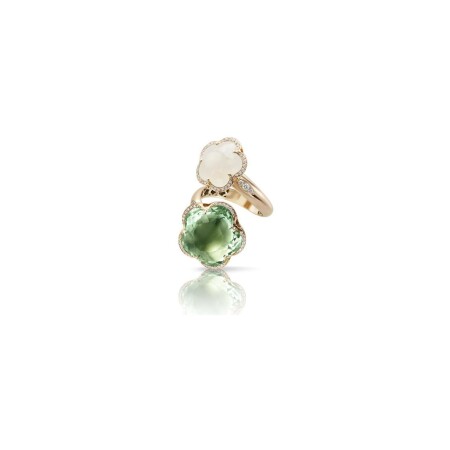 Bague Pasquale Bruni Bon Ton en or rose, prasiolite, quartz et diamants