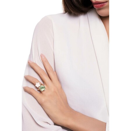 Bague Pasquale Bruni Bon Ton en or rose, prasiolite, quartz et diamants