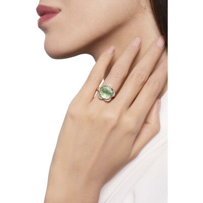 Pasquale Bruni Bon Ton ring in pink gold, prasiolite and diamonds