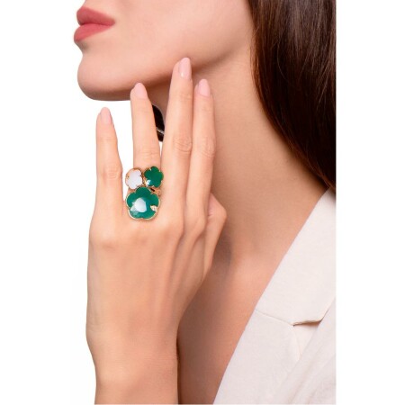 Bague Pasquale Bruni Ton Joli en or rose, diamants et agate