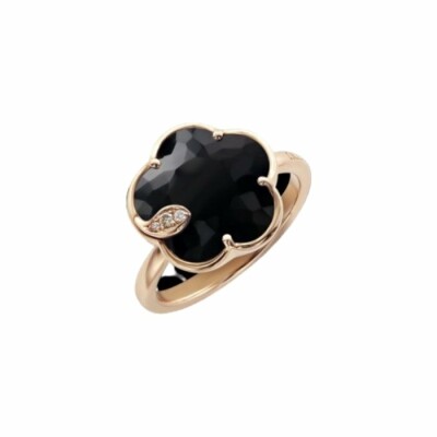 Bague Pasquale Bruni Petit Joli' en or rose, onyx et diamants blancs