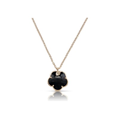 Collier Pasquale Bruni Petit Joli en or rose, onyx, diamants et diamants bruns