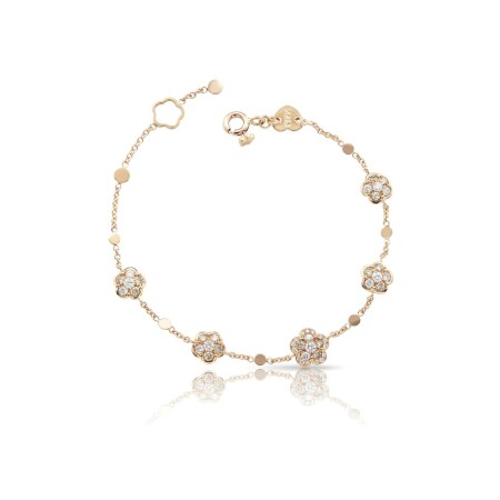 Bracelet Pasquale Bruni Figlia Dei Fiori en or rose, diamants et diamants bruns