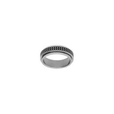 Bague anti-stress motif chevrons en acier
