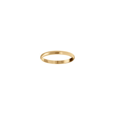 Alliance demi jonc en acier doré, taille 58