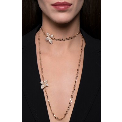 Collier Pasquale Bruni Giardini Segreti en or rose, diamants et diamants bruns