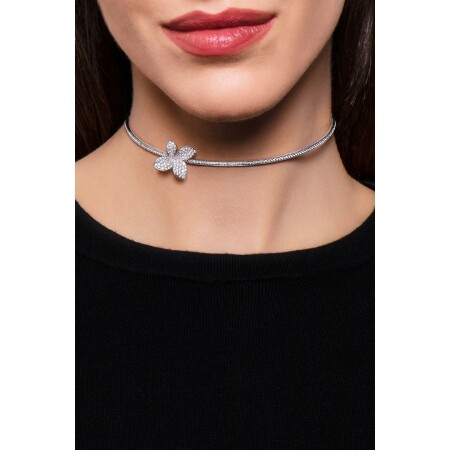 Collier choker Pasquale Bruni Petit Garden en or blanc et diamants blancs