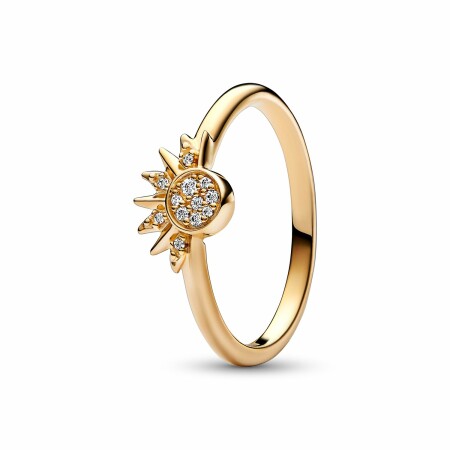 Bague Pandora Céleste Soleil Scintillant en métal doré, taille 60