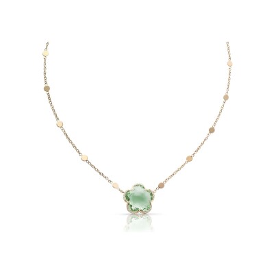 Pasquale Bruni Bon Ton necklace in rose gold, prasiolite and diamonds