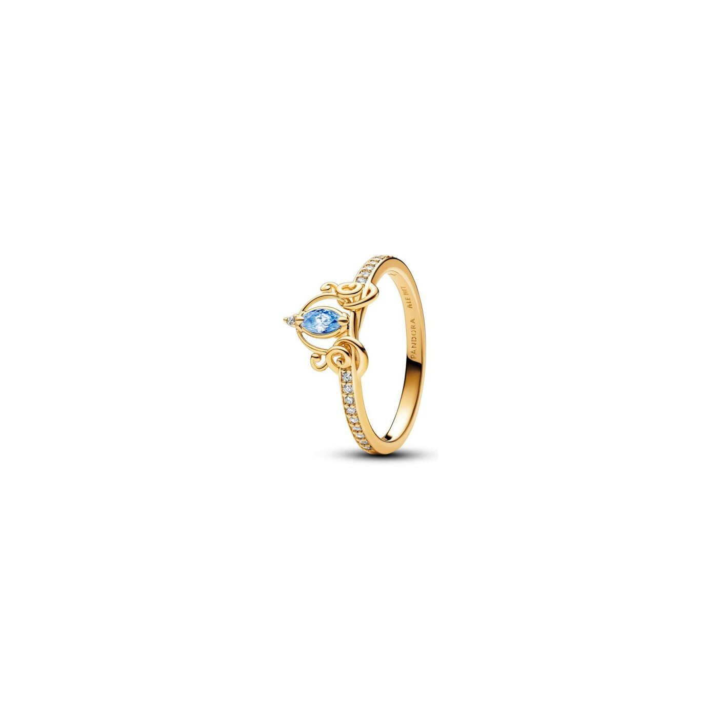 Bague Disney x Pandora Carosse de Cendrillon en métal doré et oxyde de zirconium, taille 56