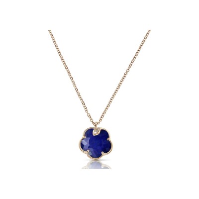 Collier Pasquale Bruni Petit Joli en or rose, cristal de roche, lapis lazuli et diamants