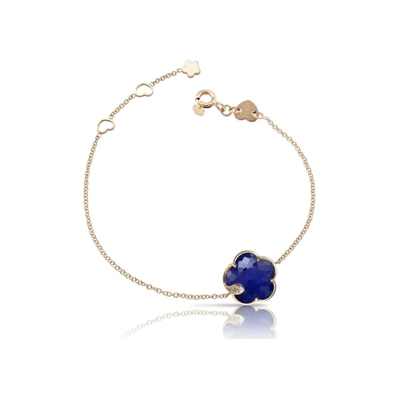 Bracelet Pasquale Bruni Petit Joli en or rose, cristal de roche, lapis lazuli et diamants