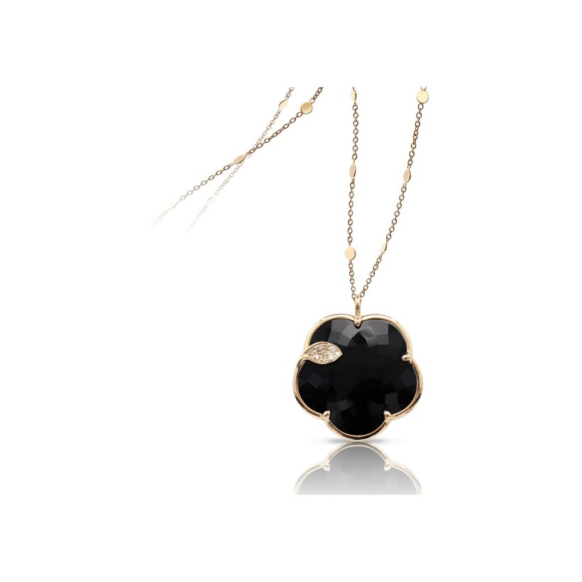 Pasquale Bruni Ton Joli necklace in pink gold, onyx and diamonds