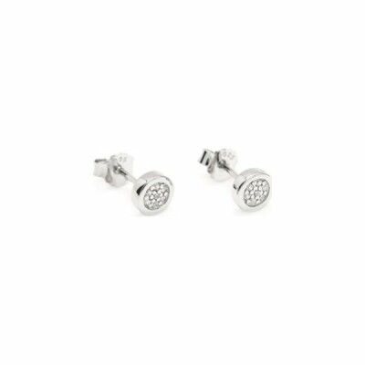 Boucles d'oreilles Eclat en argent et oxyde de zirconium