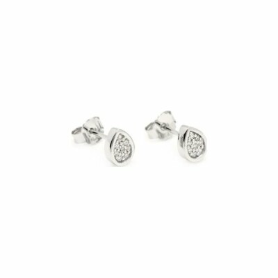 Boucles d'oreilles Eclat en argent et oxyde de zirconium