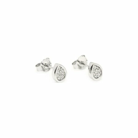 Boucles d'oreilles Eclat en argent et oxyde de zirconium