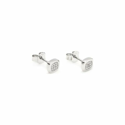 Boucles d'oreilles Eclat en argent et oxyde de zirconium