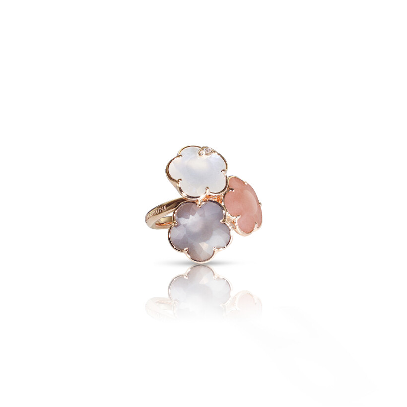 Pasquale Bruni Bouquet lunaire in rose gold, moonstones and diamond ring