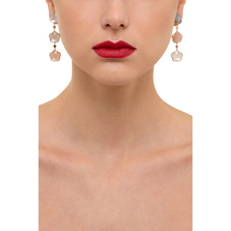 Boucles d'oreilles Pasquale Bruni Bouquet Lunaire en or rose et diamants