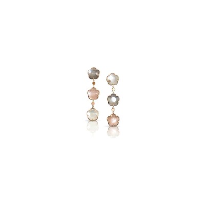 Boucles d'oreilles Pasquale Bruni Bouquet Lunaire en or rose et diamants