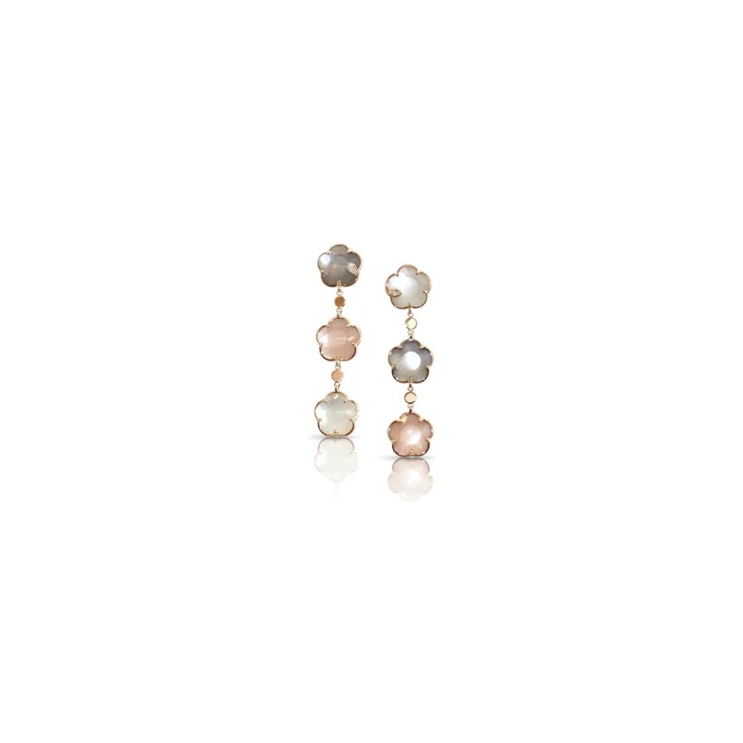 Pasquale Bruni Bouquet Lunaire earrings in rose gold and diamants