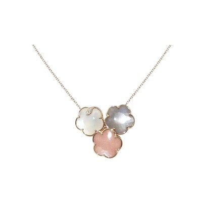 Pasquale Bruni Bouquet Lunaire necklace in rose gold, diamonds and moonstone