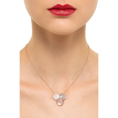 Pasquale Bruni Bouquet Lunaire necklace in rose gold, diamonds and moonstone