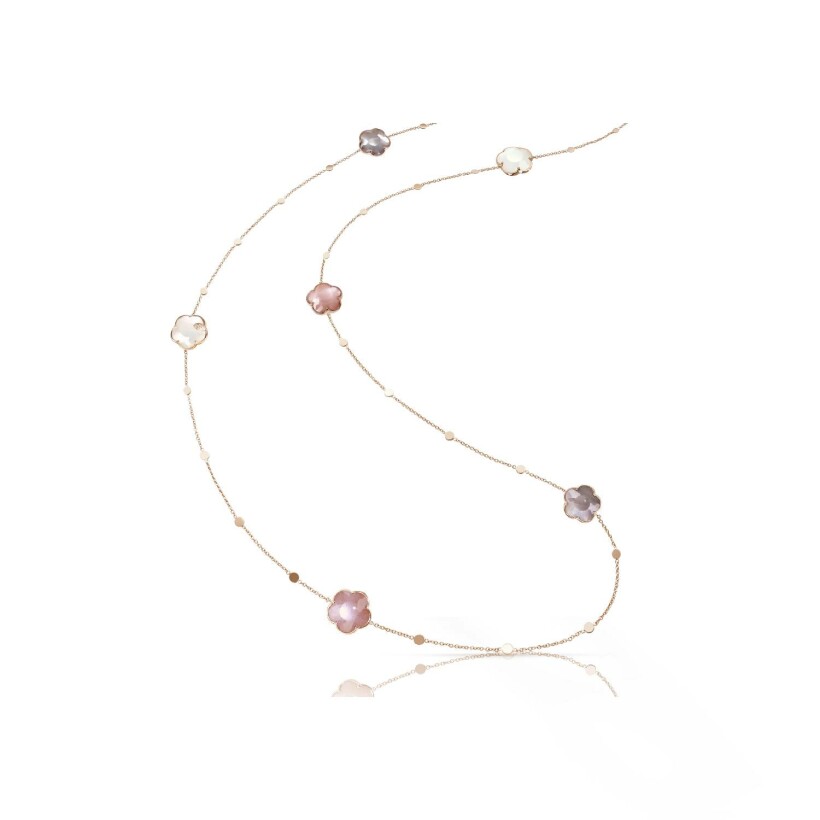 Pasquale Bruni Bouquet lunaire in rose gold, moonstones and diamond necklace