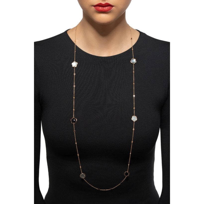 Pasquale Bruni Bouquet Lunaire necklace in rose gold and diamants