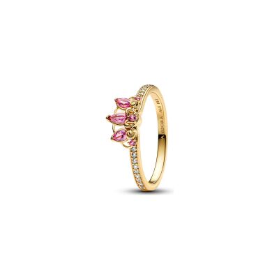 Bague Pandora Diadème Princesse Disney X Pandora Raiponce en métal doré, taille 50