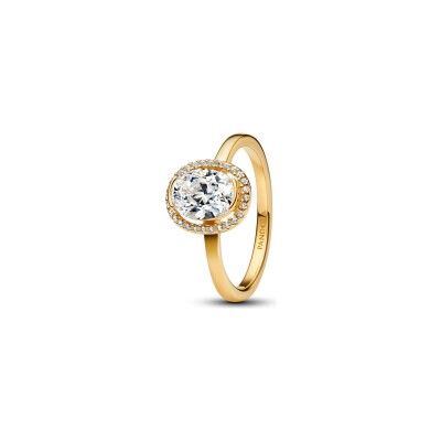 Bague Pandora Ovale Scintillant en métal doré, taille 54
