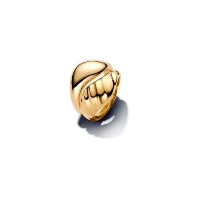 Bague Pandora Empilables Ondulés en métal doré, taille 54