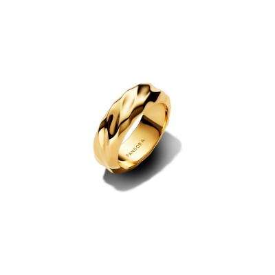 Bague Pandora Anneau Large Ondulé en métal doré, taille 56