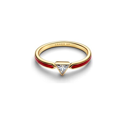 Bague Marvel x Pandora Iron Man en métal doré, émail et oxydes de zirconium, taille 58