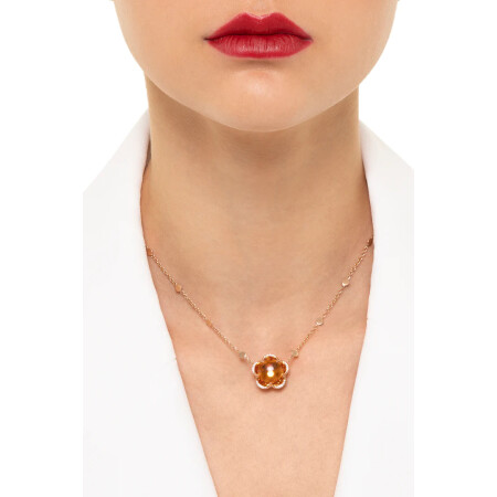 Collier Pasquale Bruni Bon Ton en or rose, diamants et citrine