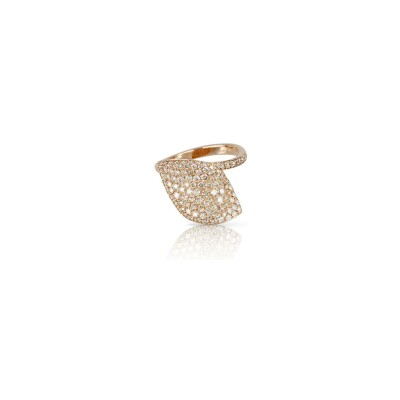 Bague Pasquale Bruni Alleluia en or rose, diamants et diamants bruns