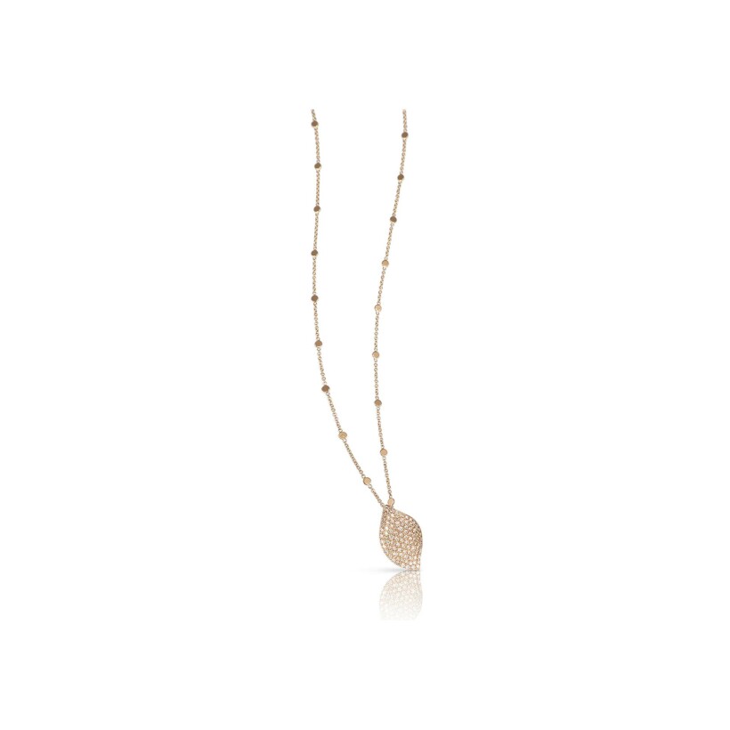 Pasquale Bruni Aleluia necklace in pink gold, diamonds and brown diamonds