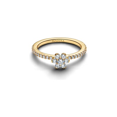 Bague Pandora Timeless Fleur Scintillante en métal doré et oxydes de zirconium, taille 52