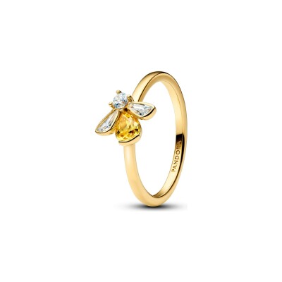 Bague Pandora Timeless Abeille Dorée en métal doré et oxydes de zirconium, taille 50