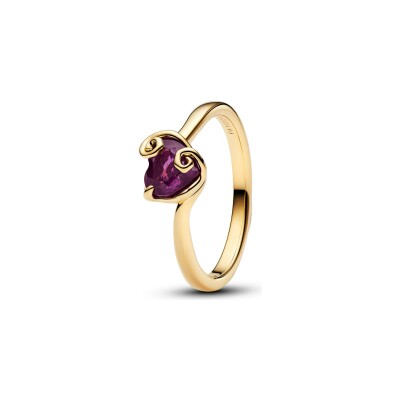 Bague Disney x Pandora L’Étrange Noël de Monsieur Jack Cœur de Sally en métal doré et cristal, taille 56