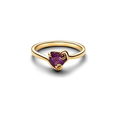 Bague Disney x Pandora L’Étrange Noël de Monsieur Jack Cœur de Sally en métal doré et cristal, taille 52