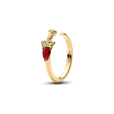 Bague Ouverte Disney X Pandora Sabre de Mulan en métal doré, cristal et oxyde de zirconium, taille 52