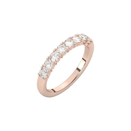 Wedding ring, rose gold, diamonds