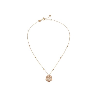 Collier Pasquale Bruni Petit Joli True Passion en or rose, cornaline et diamants blancs et champagne