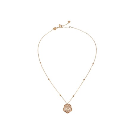 Collier Pasquale Bruni Petit Joli True Passion en or rose, cornaline et diamants blancs et champagne